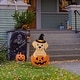 preview thumbnail 8 of 84, Glitzhome Halloween LED Ghost Cat Pumpkin Nutcracker Yard Stakes Standing Sign Hanging Decor