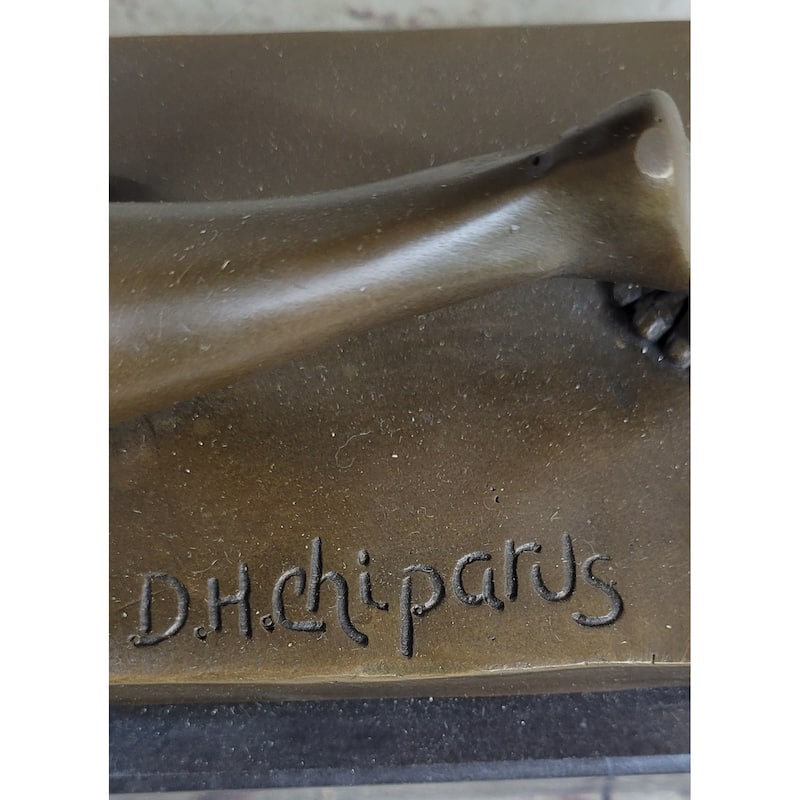 Art Deco Belly Dancer Female Figure By Chiparus Bronze Statue Sculpture 15.5 Inches X 9 Inches