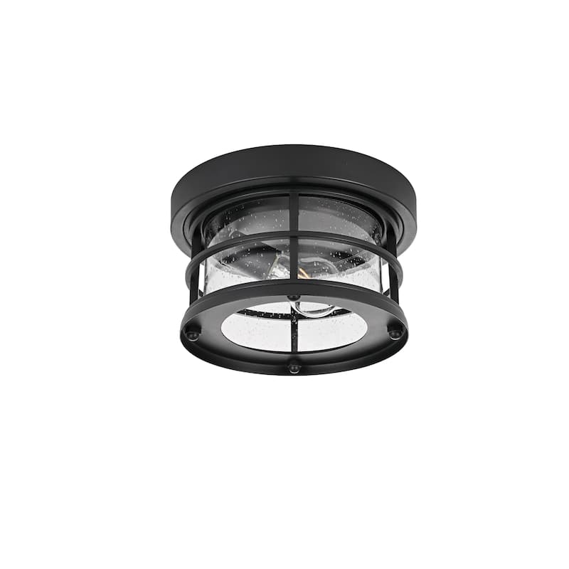 Jocelyn Outdoor Flush Mount in Black