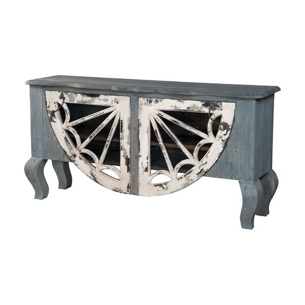 Elk Home 645057WG-1 Artifacts 60" Wide Hand Carved Mahogany Sideboard - Vintage Bouleau Blanc