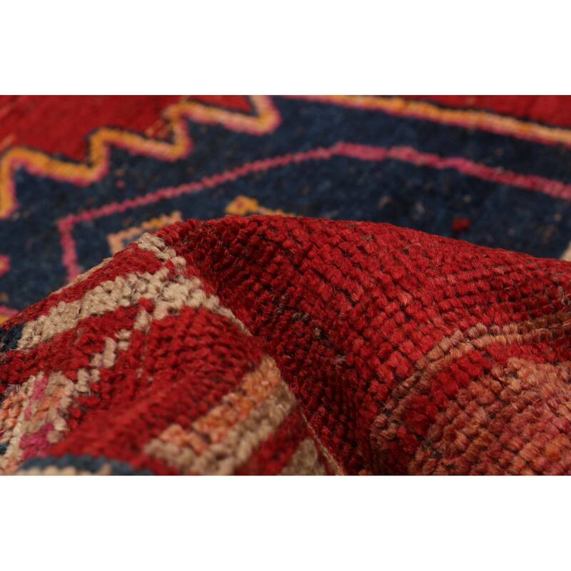ECARPETGALLERY Hand-knotted Melis Vintage Red Wool Rug - 4'3 x 12'4