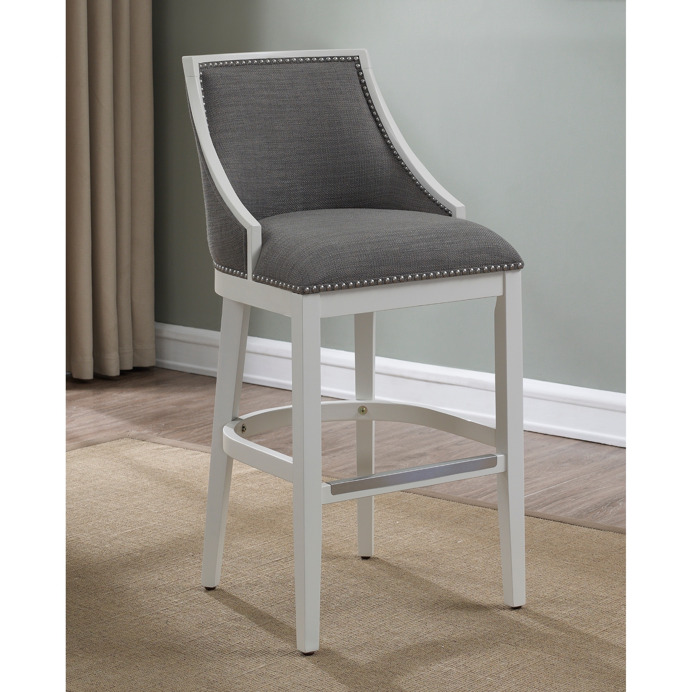 Lawrence white counter height stool by greyson living outlet