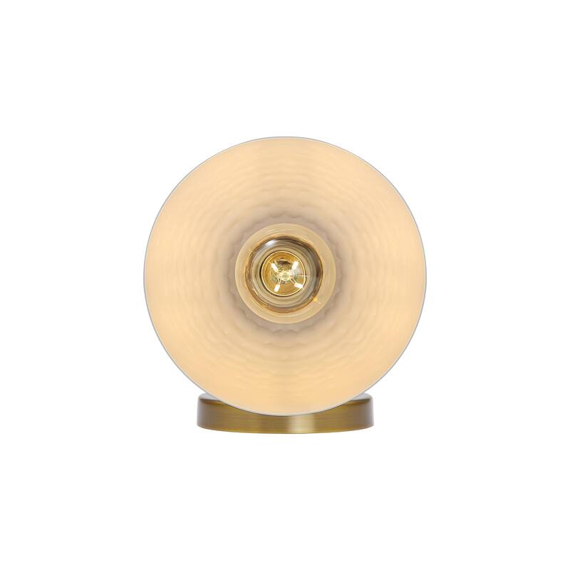 Golden Lighting Shepard 1-light Wall Sconce in Modern Brass and Matte White shade