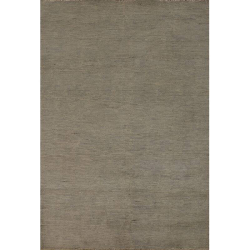 Gabbeh Modern Area Rug Handmade Green Oriental Wool Carpet - 5'7" x 8'0"