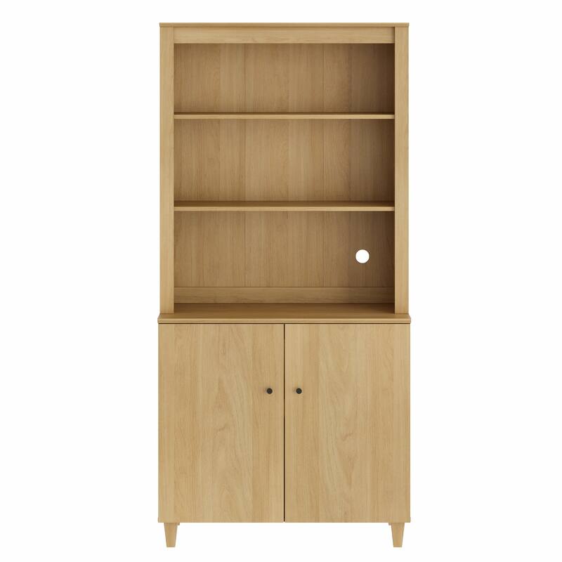 Modern 71" Tall Bookcase with Shelves & Storage Cabinet for Home Office