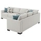 preview thumbnail 7 of 16, Ashford Chenille Upholstered Sleeper Sectional Sofa Greige