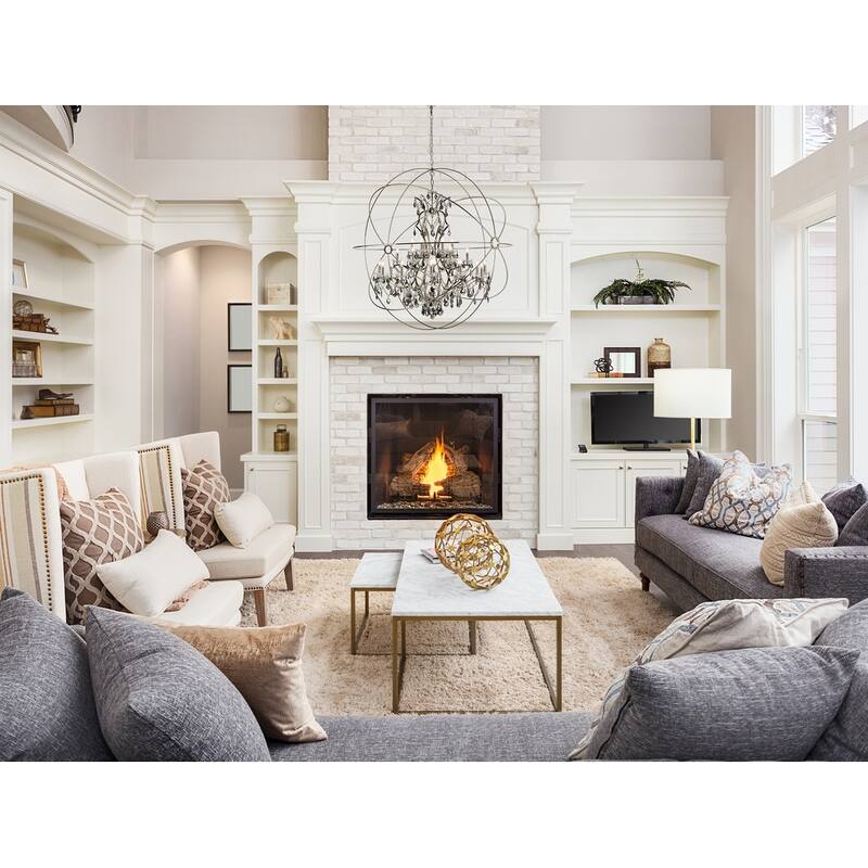 Royce Edge 25-Light Polished Nickel Chandelier