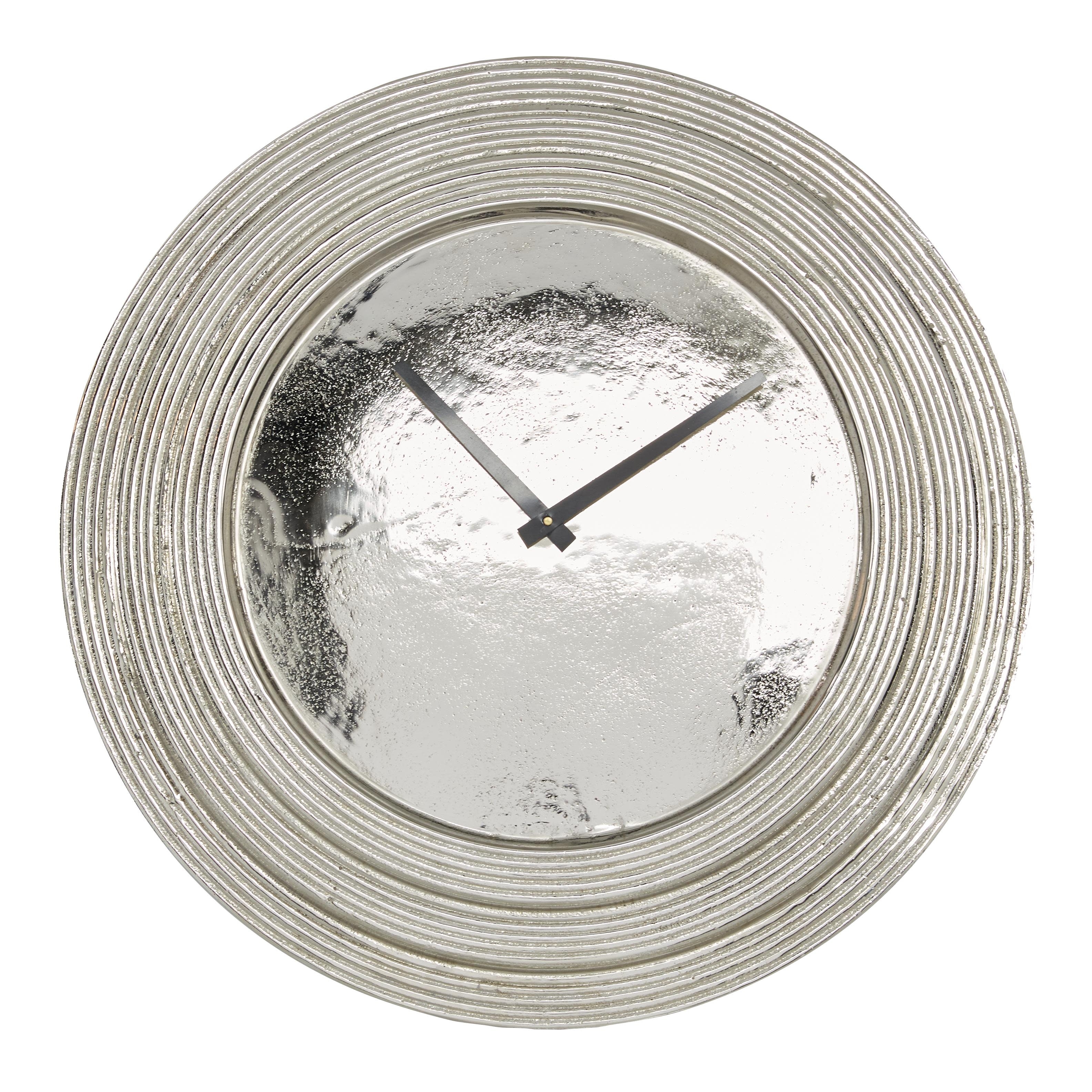 Aluminum Metal Decorative Wall Clock - Silver or Gold - Roche River Decor