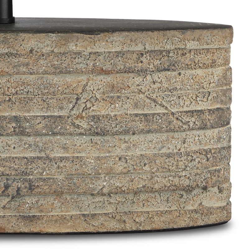 Currey & Company Innkeeper Rustic Oval Table Lamp - 18.5"h x 26"w x 9"d