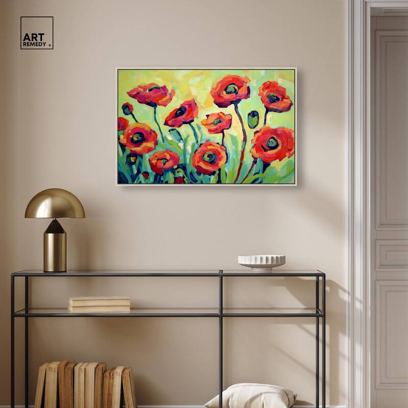 Red Poppy Field I Canvas by Art Remedy