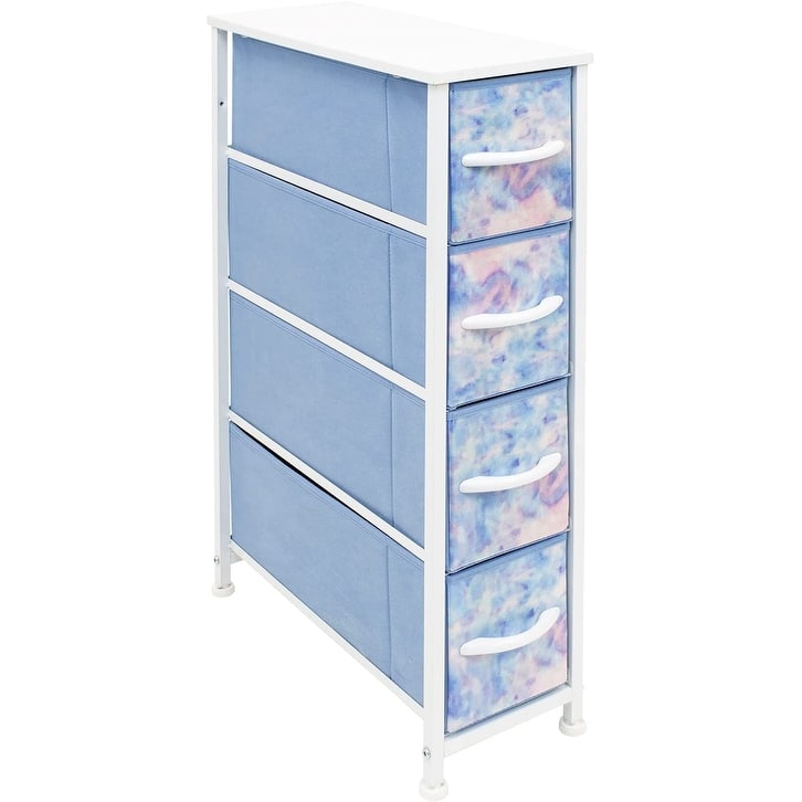 Narrow Dresser Tower with 4 Drawers - Vertical Storage for Bedroom