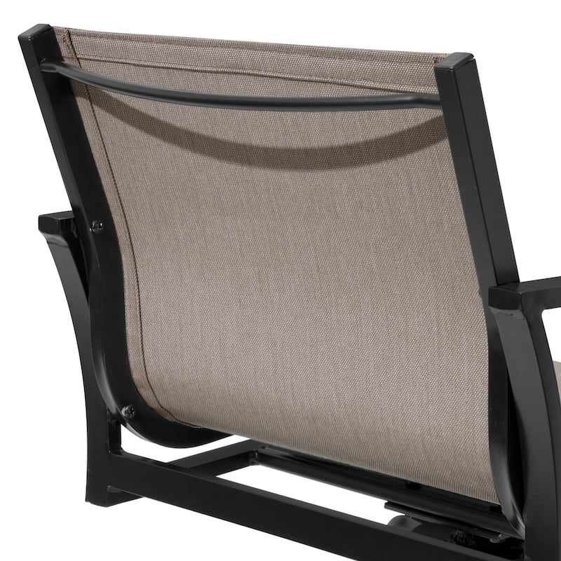 Outdoor Patio Aluminum Sunbrella Fabric Swivel Barstools