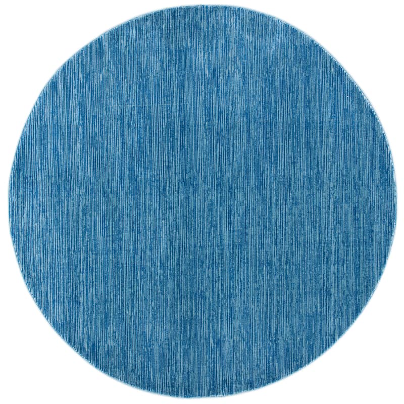 SAFAVIEH Vision Sunanda Modern Ombre Tonal Rug - 6'7" Round - Blue