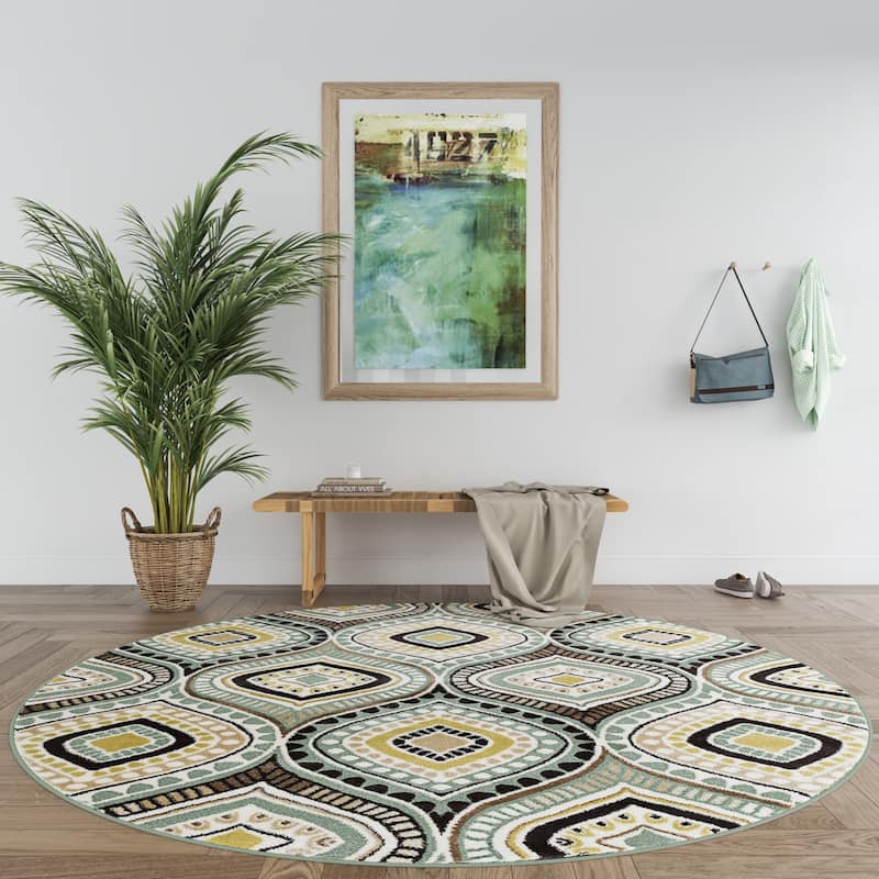 Caprice Global Geometric Indoor Area Rug - 7'10'' Round