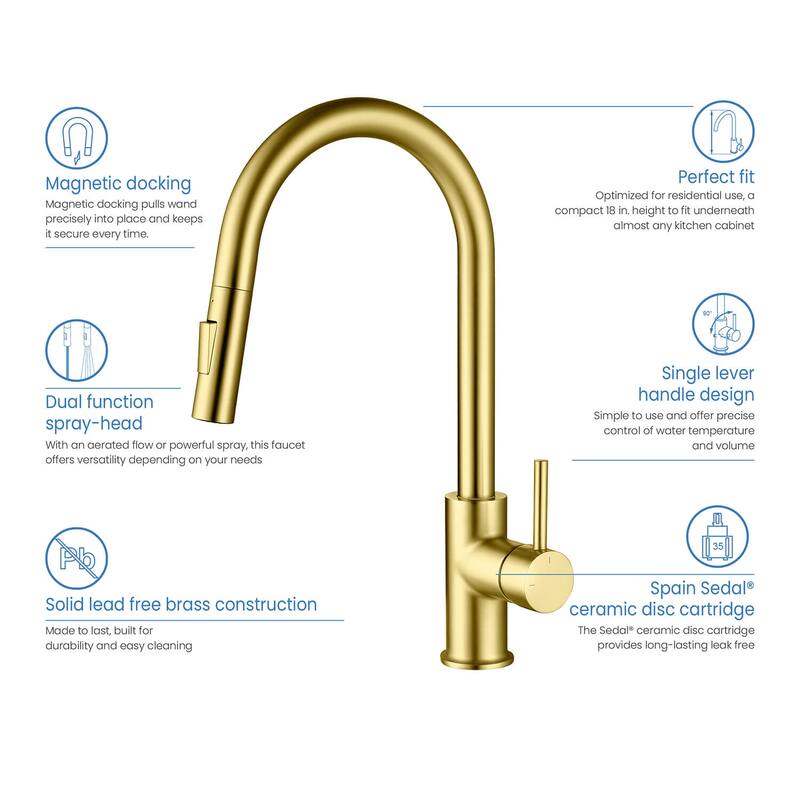 Circular Single Handle Pull Down Kitchen Faucet