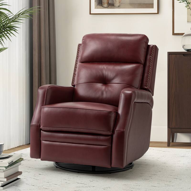 Beatriz Living Room Recliner with Metal Base - BURGUNDY