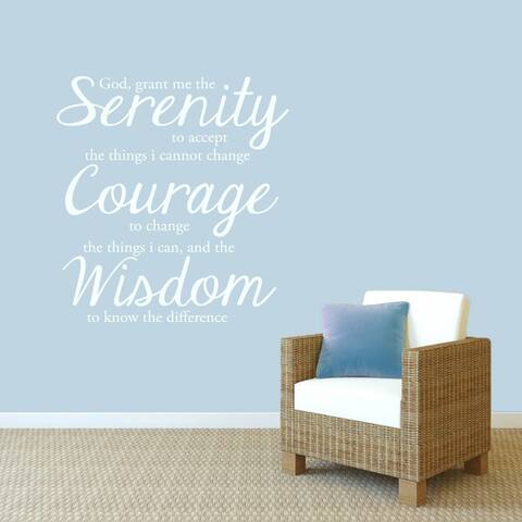 Serenity Prayer Wall Decal' 33 x 35-inch Wall Decal
