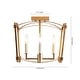 preview thumbnail 9 of 26, French Farmhouse Candle Curved Cage Ceiling Light 14.6in