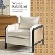 preview thumbnail 3 of 13, Abeline 32.75"W Coastal-Style Upholstered Armchair with Solid Wood Legs and Cushions Set of 2 by HULALA HOME