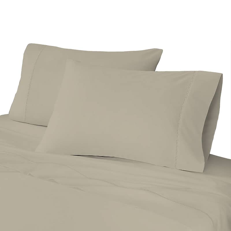 Nikki Chu Brushed Cotton Percale Sheet Set - Cement - King