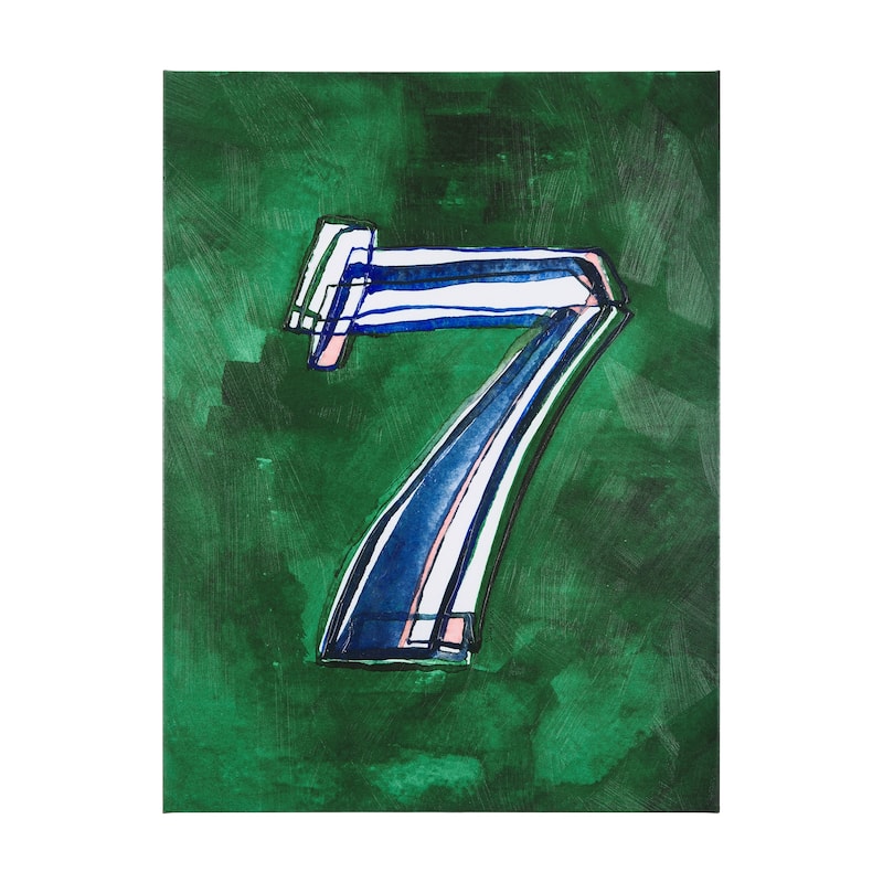 Numbers VII (42 x 56) Canvas Art Print - Large