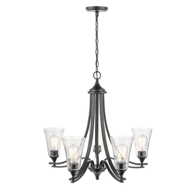 Millennium Lighting Natalie 5 Light 28" Wide Chandelier - Matte Black