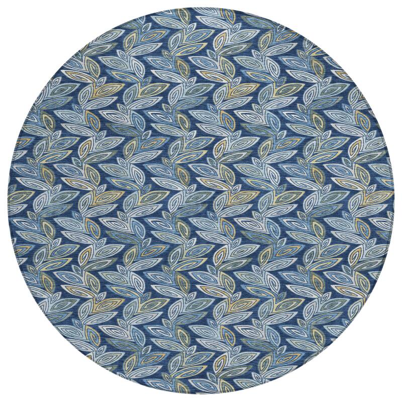 Machine Washable Indoor/ Outdoor Modern Rose Hill Chantille Rug