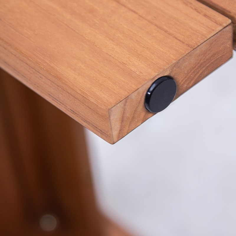 Cambridge Casual Napa Indonesian Teak Outdoor C-Shaped Side Table - 1 Piece