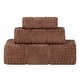 preview thumbnail 44 of 61, Superior Napa Zero Twist Cotton Waffle 3 Piece Bathroom Towel Set