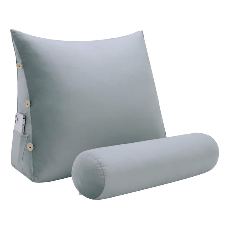 WOWMAX Bed Rest Wedge Reading Pillow Headboard Back Support Cushion