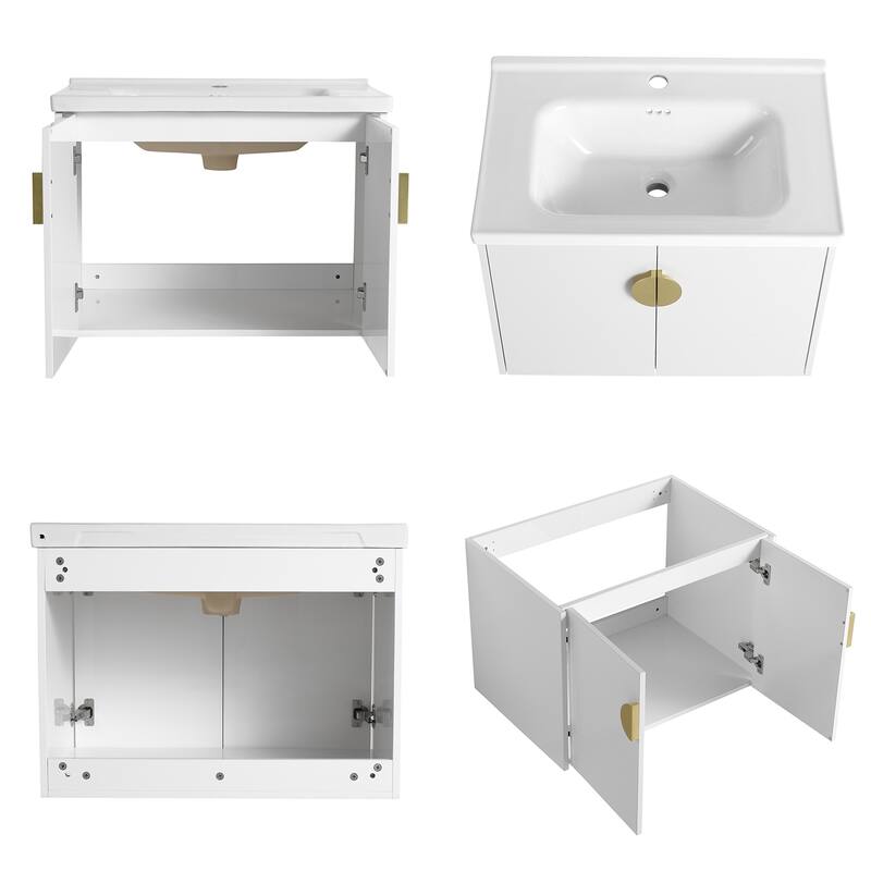 Topcraft Wall-Mounted Bathroom Vanity With Sink