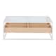 Option Natural Wood & White Metal