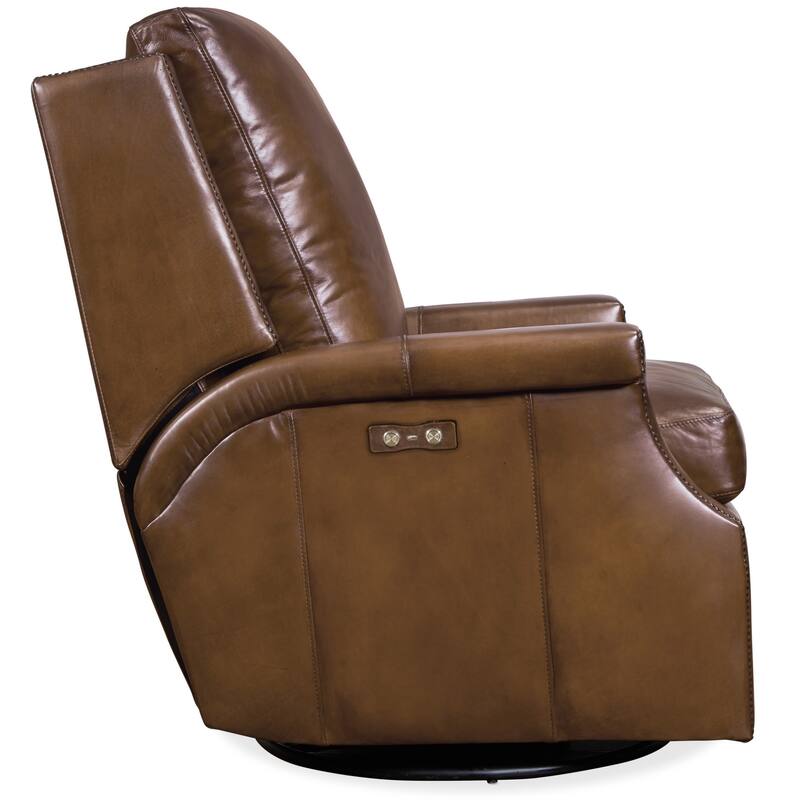 Hooker Furniture RC379-PSWGL Collin 31" Wide Leather Swivel Power