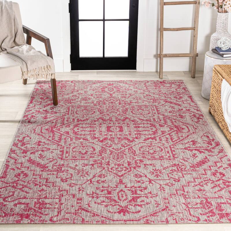 JONATHAN Y Charleston Medallion Indoor/Outdoor Area Rug