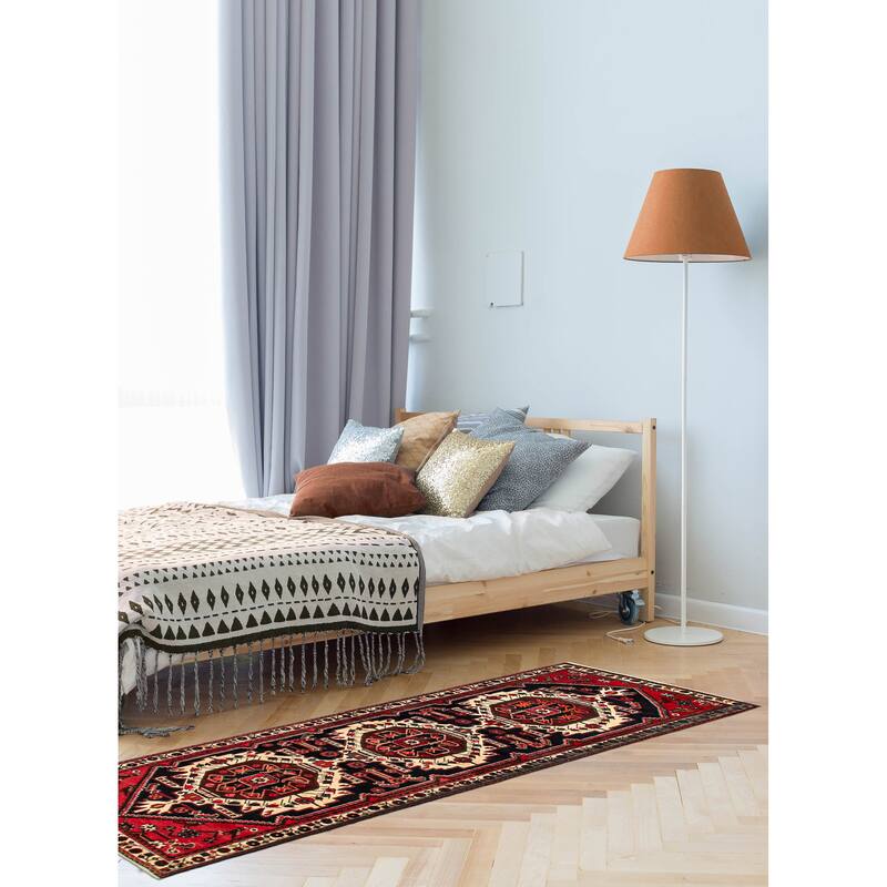 ECARPETGALLERY Hand-knotted Konya Anatolian Navy Wool Rug - 3'7 x 10'2