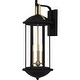 preview thumbnail 1 of 5, Crestfield 3-Light Matte Black Outdoor Wall Lantern