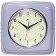 preview thumbnail 45 of 63, Infinity Instruments Retro 9.25-inch Square Wall Clock - 9.25 x 1.875 x 9.5 Lilac