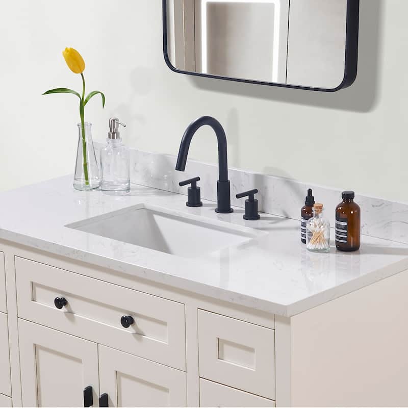 Altair Oderzo Bathroom Vanity Countertop in Aosta White Finish
