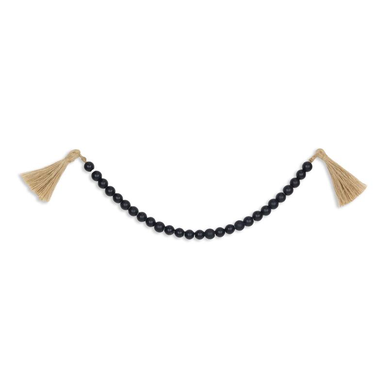 Akaida Dark Blue Wooden Bead Tassel Decor