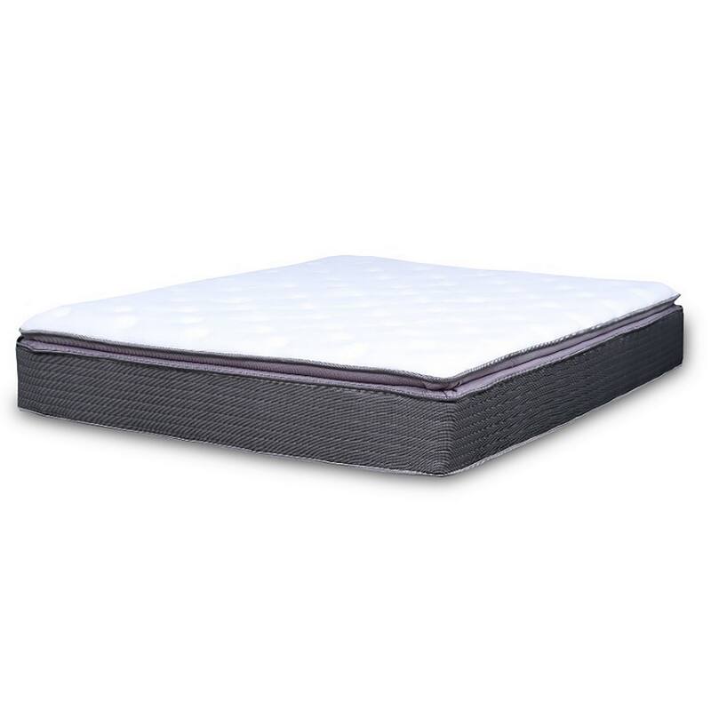 Cari 10 Inch Memory Foam Hybrid Full Mattress, Gel Infused, Pocket Coil - White/Grey - Full