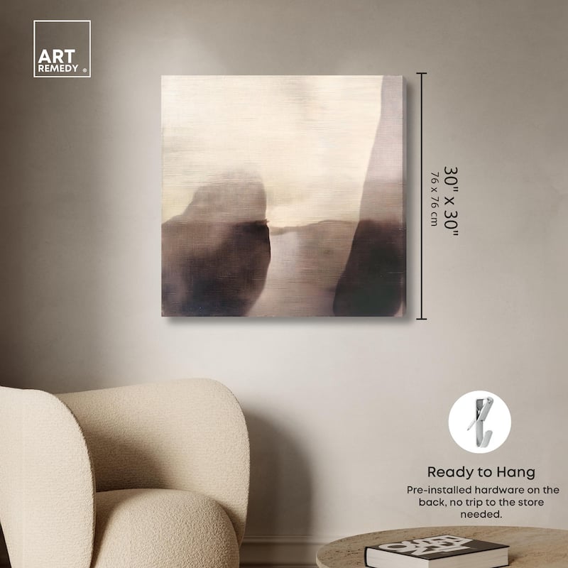 Pale Taupe II Canvas by Art Remedy, Gallery Wrapped