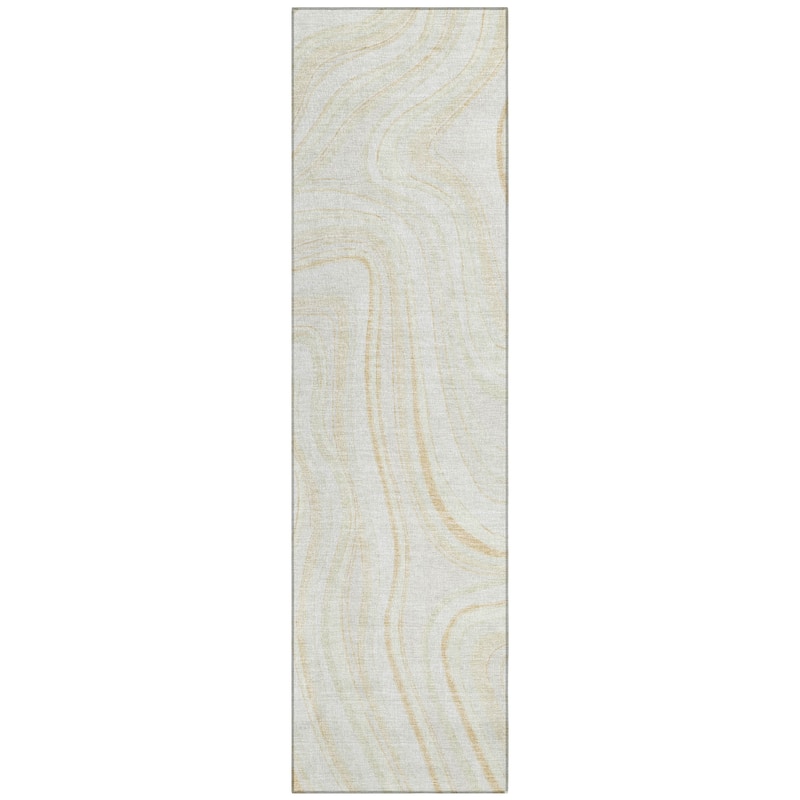 Machine Washable Indoor/ Outdoor Chantille Contemporary Abstract Rug