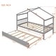 preview thumbnail 5 of 9, Whimsical Twin House Bed with Trundle - Solid Pine Frame