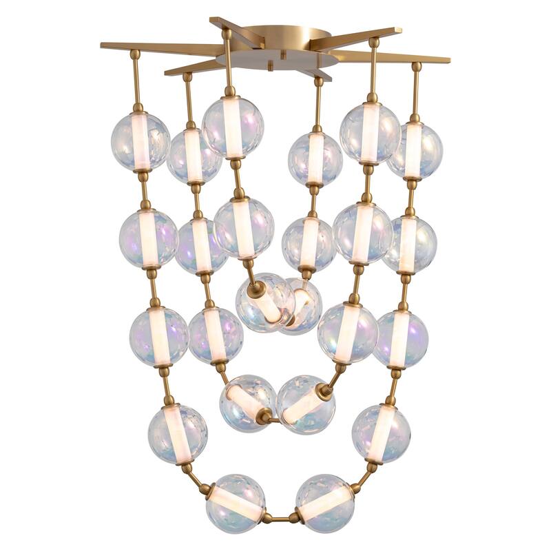 Golden Lighting 9013-34 Pearla 35" Wide Multi Light Pendant