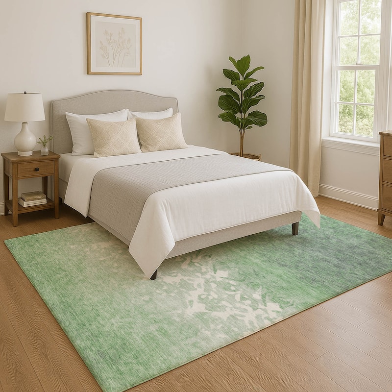 Premium Washable Super Soft Modern Ombre Mayfield Rug - Green - 10' x 14'