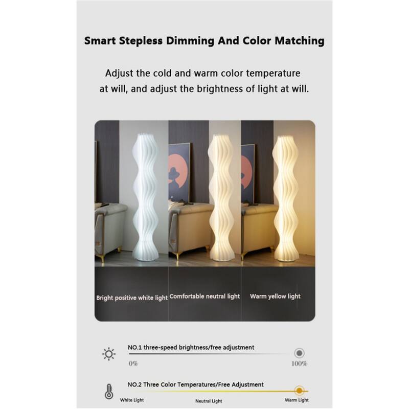 Modern 69Inch LED Column Floor Lamp with Foot Switch