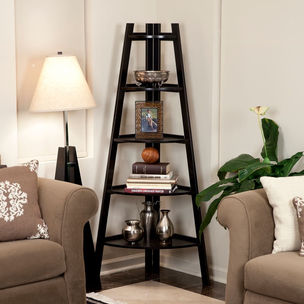 Danya B. 5-Tier Corner Ladder Display Bookshelf