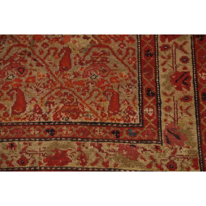 Hand Knotted Oriental 100% Wool Carpet Traditional All-Over Brown Sarouk Area Rug - 6' 3'' X 4' 3''