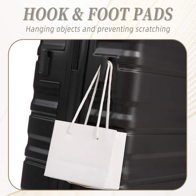 Lightweight Luggage with Spinner Wheels, 3 Piece Travel Suitcase ABS+PC Hardshell Luggage Set with Combination Lock, 20"/24"/28"