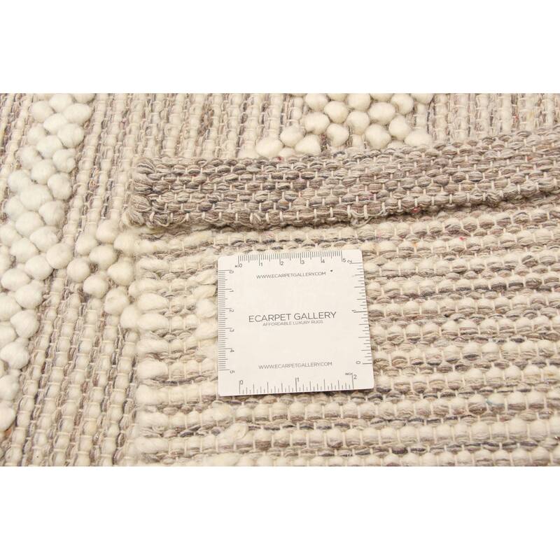 ECARPETGALLERY Braid weave Sienna Cream Wool Rug - 5'11 x 9'2